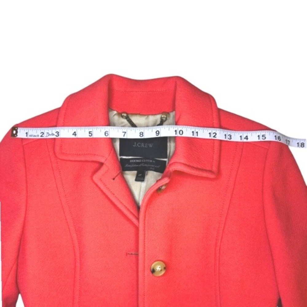 J Crew Classic Lady Day Coat Italian Wool Thinsulate Petite 2 Retail $398 - Picture 8 of 10